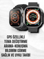 Yeni Nesil Ultra Akıllı Saat Titreşimli, Uyku & Sağlık Takibi, Çift Kordon - Görsel 4