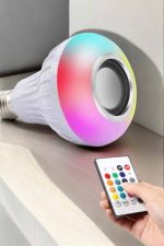 Kablosuz Bluetooth Hoparlör Led Lamba - Görsel 5