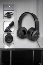 Kulak Üstü TF Kart ve AUX Destekli Ergonomik Bluetooth Kulaklık - Görsel 2
