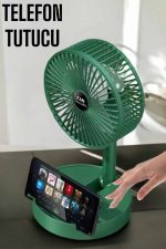 Soğutucu Vantilatör Telefon Standlı Mini Fan - Görsel 2