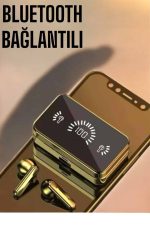 Aynalı Bluetooth Kulaklık Telefon Standlı Dijital Göstergeli - Görsel 5