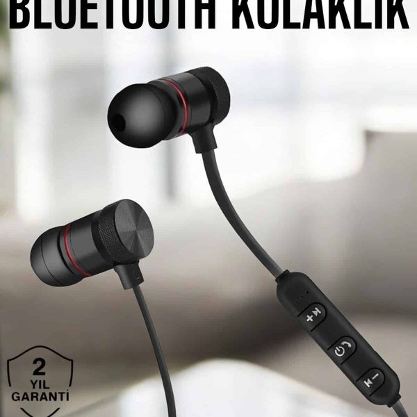 Kablosuz Sport Mıknatıslı Mikrofonlu Kulak İçi Kulaklık