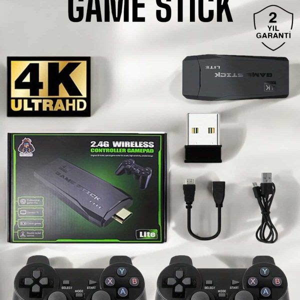 Gaming Atari 2.4g Uyumlu Kablosuz Çift Kol Game Stick
