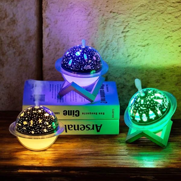 Hava Nemlendirici Masa ve Gece Lambası USB Projeksiyon Aromaterapi