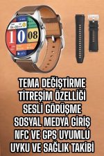 Akıllı Saat Çok Fonksiyonlu Yeni Nesil Bluetooth Bağlantılı Sesli Görüşme - Görsel 3