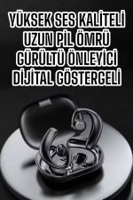 Bluetooth Kulaklık Dijital Göstergeli Uzun Pil Gürültü Önleyici Oyuncu Kulaklığı - Görsel 2