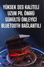 Yeni Nesil Oyuncu Kulaklığı Gürültü Önleyici Uzun Pil Ömrü Bluetooth Bağlantılı - Görsel 2