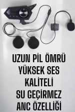 BT18 İntercom Kask Kulaklığı Motorcu Kulaklığı ANC Özelliği - Görsel 2