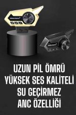 Intercom Kask Kulaklığı ANC Özelliği Yüksek Ses Kaliteli Bluetooth Kulaklık - Görsel 2