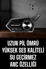 Motorcu Kulaklığı Kask Kulaklığı ANC Özelliği Sesli Görüşme Özelliği - Görsel 2