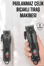 Sıfır Tıraş Makinesi Dijital Göstergeli Paslanmaz Çelik Bıçaklı Taşınabilir