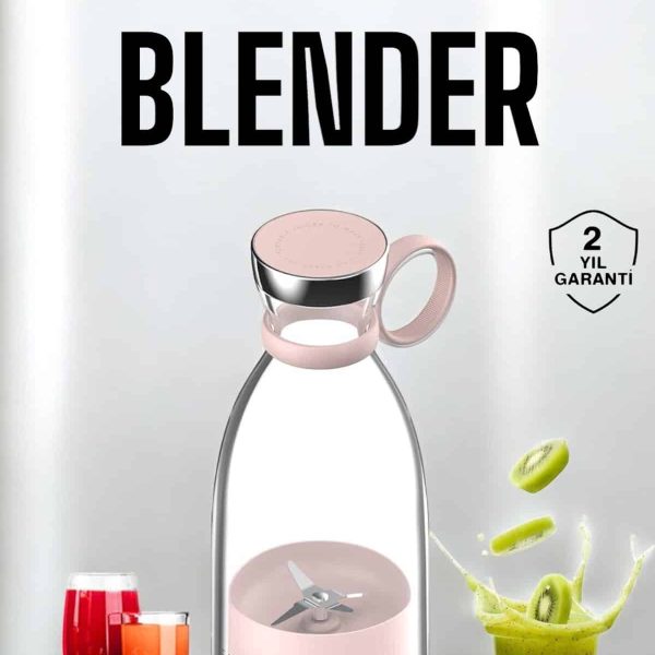 Bardak Blender Smoothie Meyve Sıkacağı Şarjlı Cam Taşınabilir