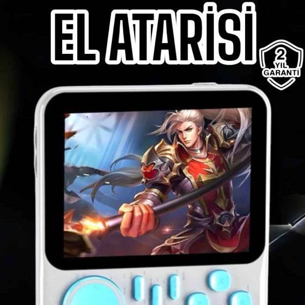 Mini Atari El Atarisi 3.5 inç Ekran Çift Konsol 666 Adet Retro Oyun Gameboy El Atarisi