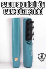 Fön Tarak Sıkı Dişli Şarjlı Taşınabilir Saç Düzleştirici