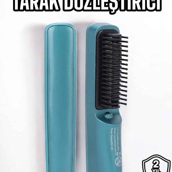 Fön Tarak Sıkı Dişli Şarjlı Taşınabilir Saç Düzleştirici