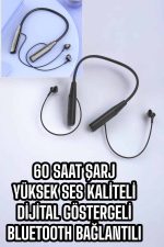Yeni Nesil Bluetooth Kulaklık Kablolu Kulak İçi Dijital Göstergeli - Görsel 3