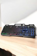 Led Işıklı Oyuncu Klavye Usb Girişli RGB Işıklı Q Klavye Mouse Hediyeli - Görsel 4