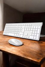 Beyaz Kablosuz Klavye Fare Seti Kablosuz Fare USB Alıcı PC Uyumlu - Görsel 5