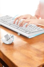 Q Klavye Beyaz Klavye Ve Mouse Seti Kablosuz USB Girişli - Görsel 2