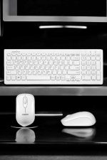Q Klavye Beyaz Klavye Ve Mouse Seti Kablosuz USB Girişli - Görsel 5