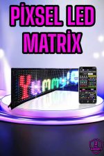 Piksel Led Matrix RGB Işıklı Led Yazılı Bluetooth Bağlantılı 16X64