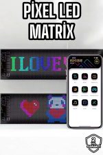 Otomobil Uyumlu Led Matrix Dijital Ekran Bluetooth Bağlantılı 16X24