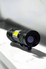 Şarjlı Metal Zoomlu El Feneri Işıldak Led Işık Taşınabilir El Lambası - Görsel 2