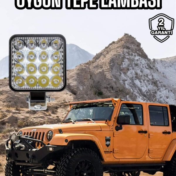 Tepe Lambası Tüm Araç Tiplerine Uygun Sis Lambası 16 Led Beyaz Renk