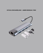 Type‑C Dönüştürücü – 2×USB3.0, SD/MS, 4K HDMI & RJ45 ile Profesyonel Kullanım - Görsel 4