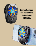 Oyunlar İçin Telefon Soğutucu – 65-85 mm Uyumlu, Dijital Ekranlı - Görsel 5