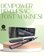 DEMPOWER DP-134 Saç Tost Makinesi 220°C Isı Ayarlı, 360° Dönebilen Kablo