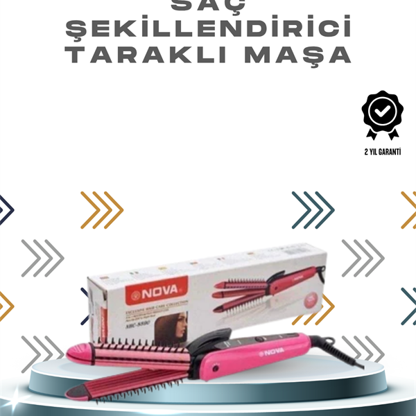 Ergonomik Tasarımlı Fön ve Maşa Uyumlu Saç Şekillendirici Maşa