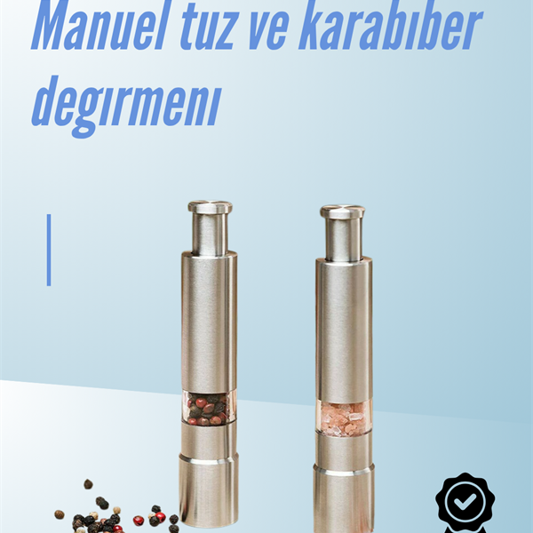 Ergonomik Tasarımlı, Nem Geçirmez Kapaklı Baharat Öğütücü