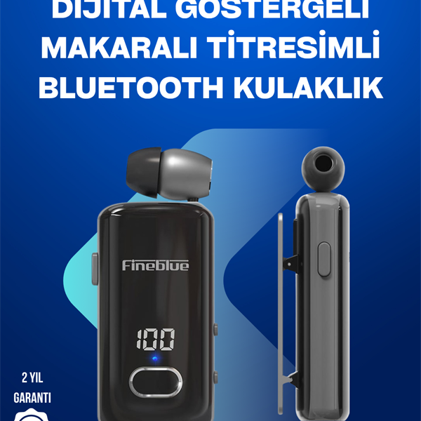 Fineblue F580 – Klipsli Bluetooth Kulaklık, Gürültü Engelleyici, Uzun Pil Ömürlü