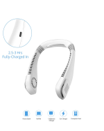Kanatsız Boyun Tipi Fan | Giyilebilir Serinletici, Düşük Sesli, Hafif ABS Gövde, USB Şarj Edilebilir - Görsel 3