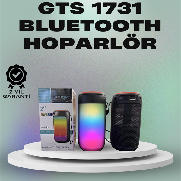 GTS 1731 Mini Bluetooth Hoparlör – LED Işıklı, Taşınabilir ve Çok Fonksiyonlu