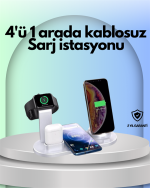 iPhone, Apple Watch ve AirPods ile Uyumlu 4&apos;ü 1 Arada Şarj Ünitesi – Tüm Apple Cihazları Tek Noktada