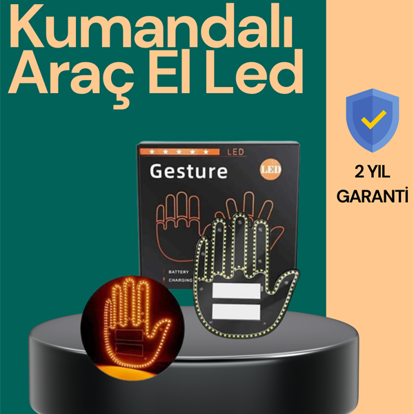 Kablosuz Kumandalı LED Jest Işığı – 3 Modlu Araba Arkası Mesaj Işığı, 203 LED ile Yüksek Parlaklık