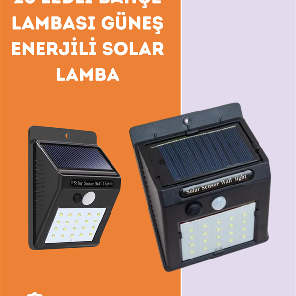 Kablosuz Solar LED Lamba | Bahçe, Veranda, Merdiven Işığı, Otomatik Aç-Kapa Sensörlü