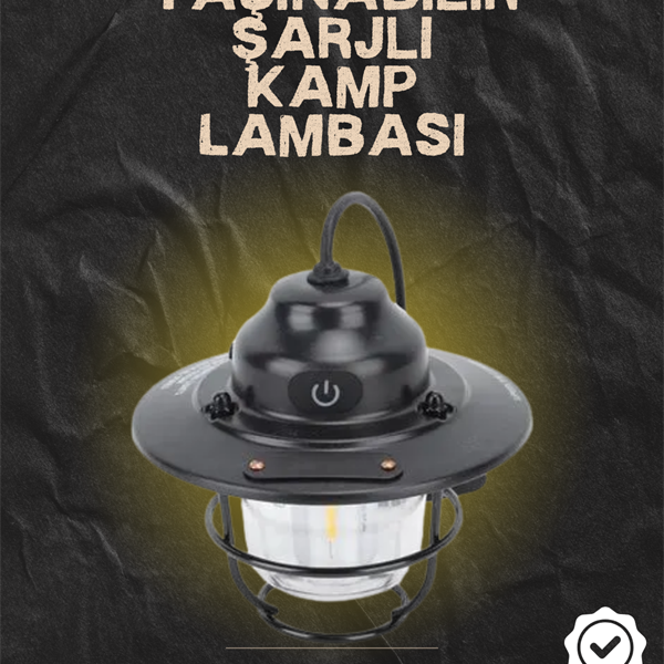 Kamp ve Bahçe İçin Retro LED Fener – Sıcak Işık, Uzun Ömürlü Batarya