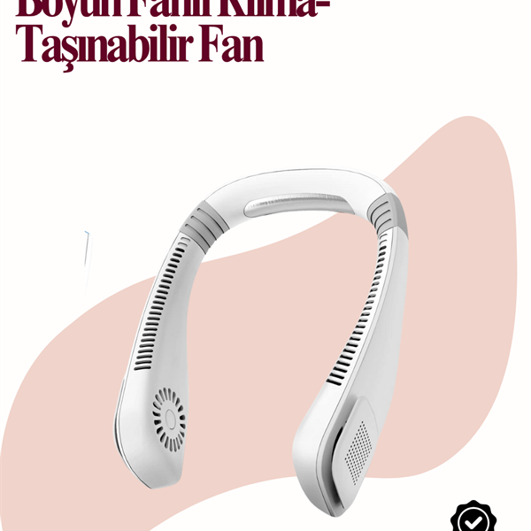 Kanatsız Boyun Tipi Fan | Giyilebilir Serinletici, Düşük Sesli, Hafif ABS Gövde, USB Şarj Edilebilir