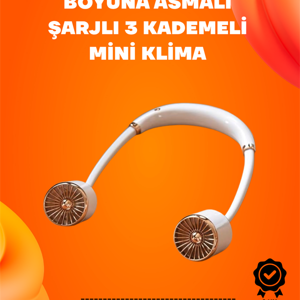 Katlanabilir Asılabilir Fan | USB Şarjlı, 3 Vitesli Sessiz Mini Fan