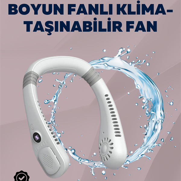 Kişisel Klima Fanı | 360° Dairesel Hava Akışı, Bladeless Tasarım, 5 Rüzgar Hızı, Taşınabilir ve Sessiz