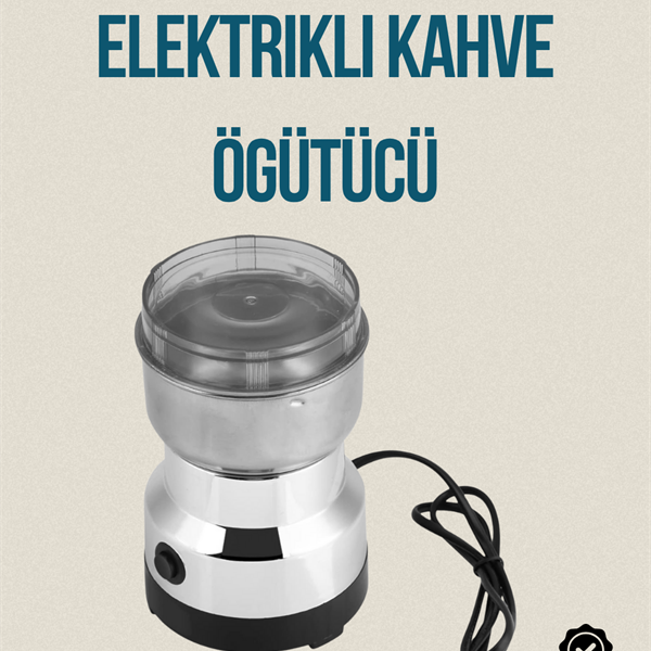 Kompakt Elektrikli Kahve ve Baharat Öğütücü | 14500 Devir, Şeffaf Kapaklı, Hediye İçin İdeal