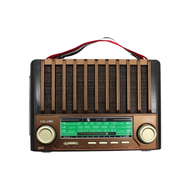 KTF-1428 Güneş Paneli Şarjlı Nostaljik Bluetooth Hoparlör – FM/AM/SW Radyo, USB/SD Desteği, Taşınabilir Tasarım