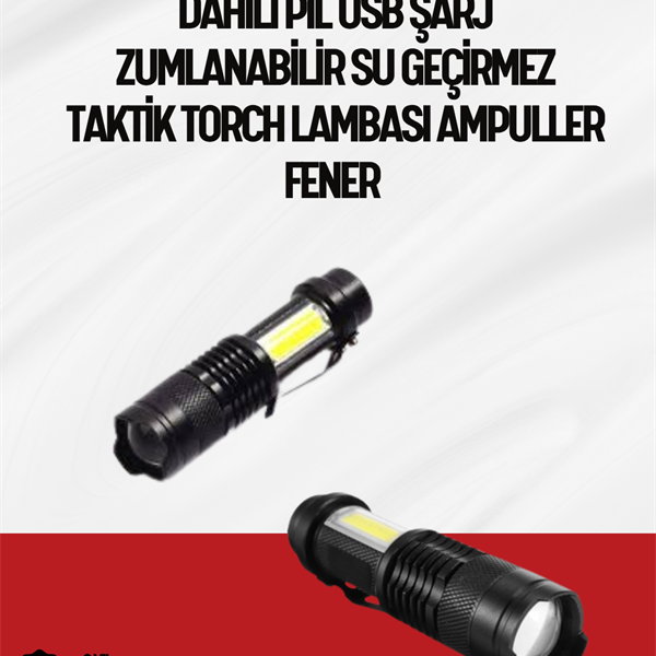 Mini Boy LED El Feneri - 2000 Lümen, Su Geçirmez Tasarım