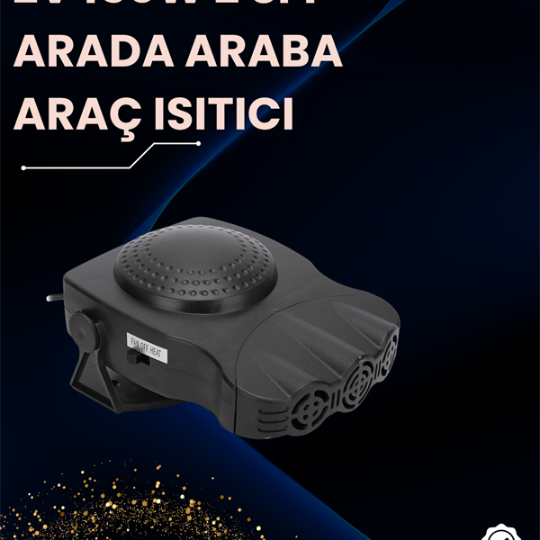 Ön Cam Buz Çözücü ve Fan | 12V Araç İçi Isıtıcı, Full Havalandırmalı, ABS Gövdeli
