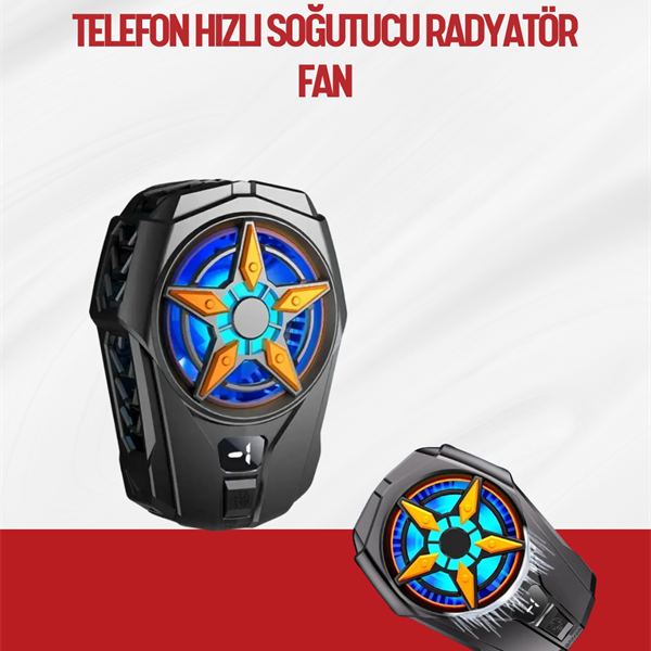 Oyunlar İçin Telefon Soğutucu – 65-85 mm Uyumlu, Dijital Ekranlı