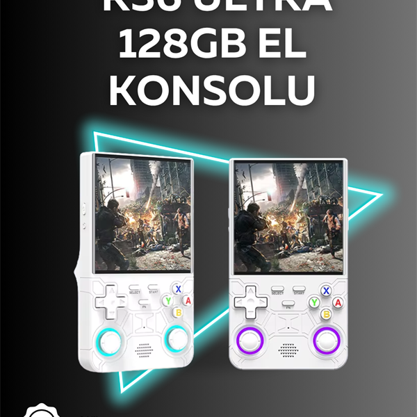 R36 Ultra 128GB Taşınabilir Oyun Konsolu – 4” IPS Ekran, 30.000+ Oyun, WiFi Destekli