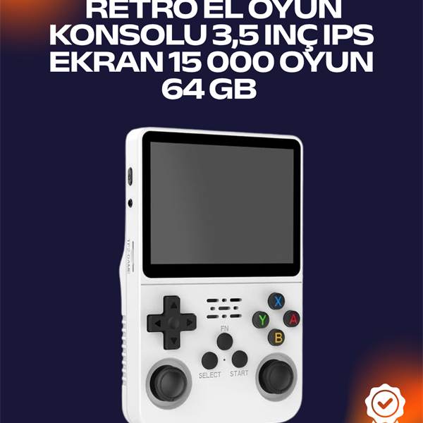 R36S Retro Oyun Cihazı – Çift MicroSD Desteği, Çoklu Platform Uyumu, 3200 mAh Batarya